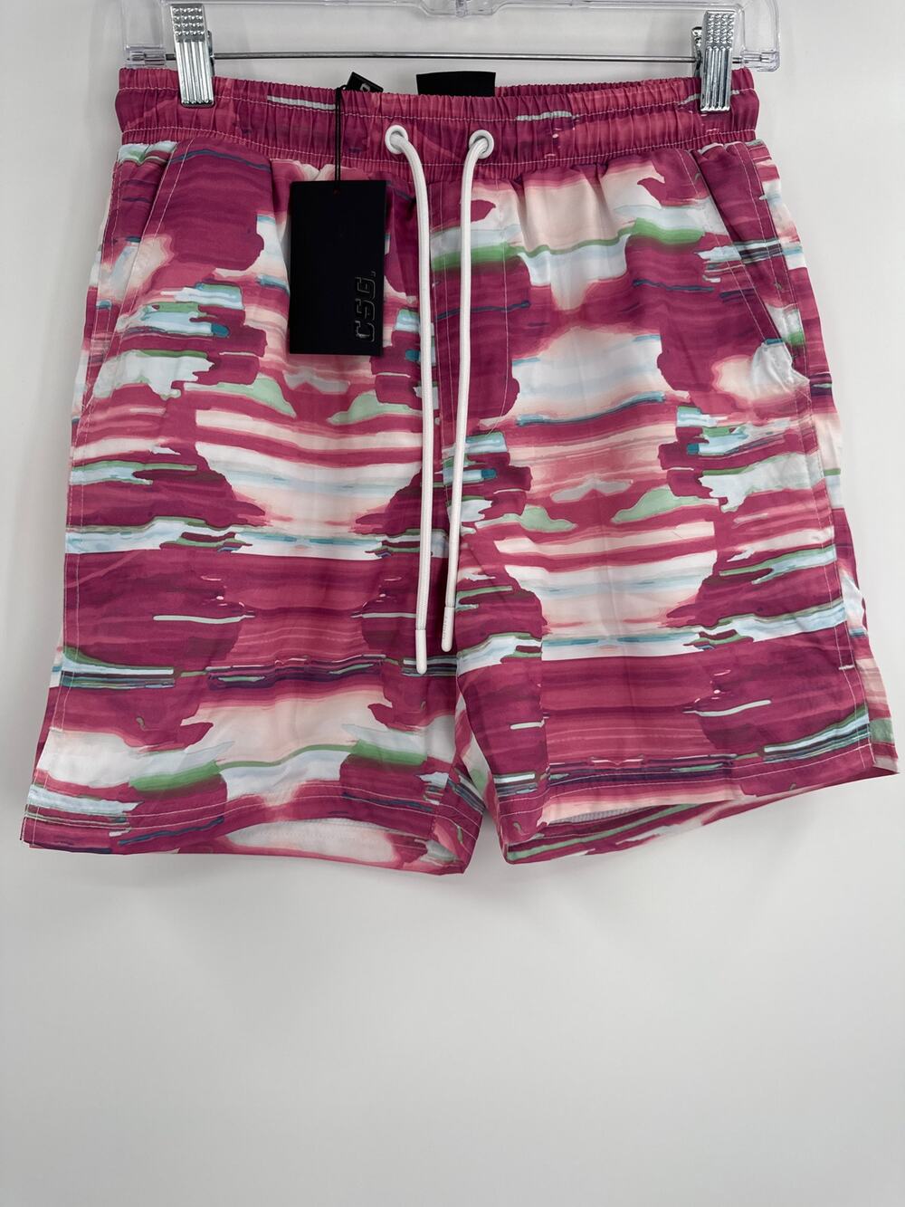 NWT CSG Swimming trunks elastic waistband & drawstring pink size S
